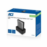 ACT Докинг Стейшън USB 3.1 Gen 1 за 3.5"/ 2.5" HDD/SSD black 0
