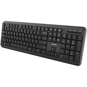 Canyon Безжична клавиатура Silent switches, черна 0
