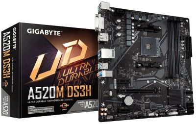 Дънна платка GIGABYTE A520M-DS3H V2 Socket AM4 mATX 0