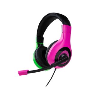 Геймърски слушалки с микрофон BigBen Switch Stereo Headset Pink+Green Nacon 0