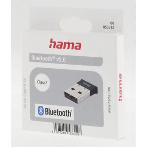 HAMA Блутут нано адаптер version 5,0+HS,class 2, до 10м 0