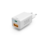 HAMA Бързо мини зарядно 220V 38W 1xUSB-c PD 1xUSB-A QC White 0