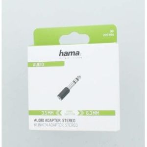 Кликни за увеличение Кабел HAMA-205194 Преходник 3,5мм женски жак/6,3мм мъжки жак 0