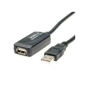 Кабел USB-A мъжко -> USB-A женско удължител 15m USB 2.0 активен 0