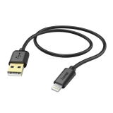 Кабел за зареждане USB-A - Lighntning, Apple iPhone 1.5m, black 0