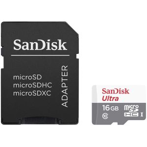 Карта памет SanDisk Ultra Android microSDHC 16GB UHS-I Class 10 с адаптер 0