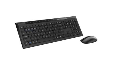 Комплект клавиатура и мишка RAPOO 8210M MultiMode, Bluetooth &amp; 2.4GHz, Безжичен, Черен 0