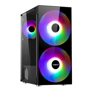 Компютърна кутия Makki ATX Gaming F10 RGB 2F Mesh 0