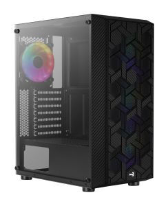 Кутия за компютър Case AeroCool Case Hive v2 Mesh Panel FRGB Tempered Glass 4Fans 0