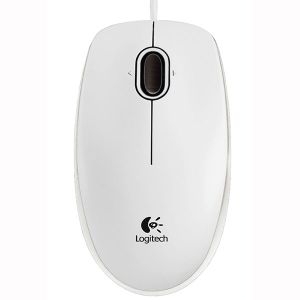 Logitech Оптична мишка B100 USB, 3 but, Бяла 0