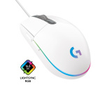 Мишка геймърска Logitech G102 LIGHTSYNC, USB, бяла 0