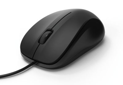 Оптична мишка HAMA MC-300 безшумна, кабел 1,8м USB 1200 dpi 3 бутона черен 0