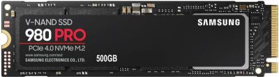 Твърд диск SSD SAMSUNG 980 PRO, 500GB, M.2 Type 2280, GEN 4.0 - 7000/5000Mb/s 0