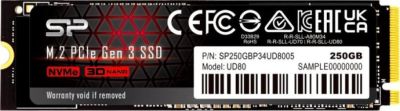 Твърд диск SSD Silicon Power UD80 M.2 2280 NVMe 500GB PCI-e GEN 3x4 0