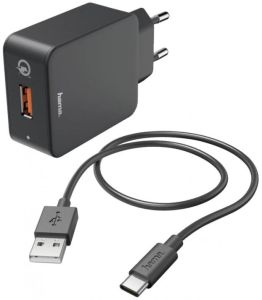Зарядно устройство 220V USB-C Type-C Qualcomm Quick Charge 3.0 3A + кабел 0