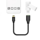 Адаптер OTG USB-C мъжко USB-A женско 0,15м черен 0