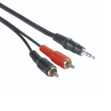 Аудио кабел 3,5мм стерео жак-2 мъжки чинча 2м 1 звезда 0