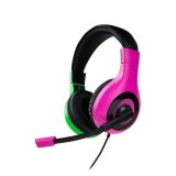 Геймърски слушалки с микрофон BigBen Switch Stereo Headset Pink+Green Nacon 0