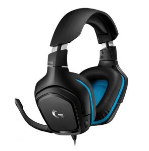Кликни за увеличение Геймърски слушалки с микрофон Logitech G432 7.1 Surround Sound 981, Черно и синьо 0