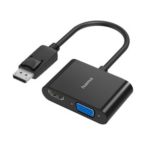 HAMA Адаптер 2in1 DisplayPort-VGA and HDMI Ultra-HD  4K 0