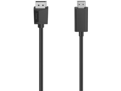 Кликни за увеличение HAMA Видео кабел DisplayPort мъжко HDMI мъжко Ultra-HD 4K 1.5m 0