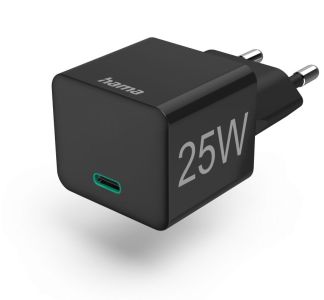 Кликни за увеличение HAMA Зарядно Power Delivery 220V Qualcomm USB-C 25 Watt Black 0