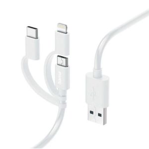 КАБЕЛ HAMA 3 В 1, USB-A - MICRO-USB, USB-C И LIGHTNING, 201535 0