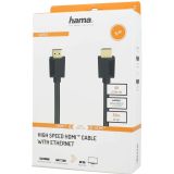 Кабел HAMA-205007 HDMI мъжко - HDMI мъжко, 4K, 18GB/S, Ethernet , 5 m, позл. конектори 0