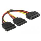 Кабел Power SATA 15 pin > 2 x SATA 15 Pin 15cm 0