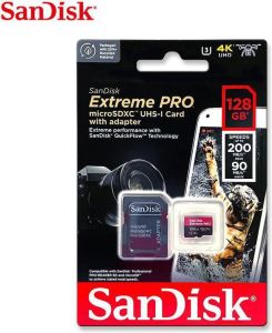 Кликни за увеличение Карта памет Micro SDCard SanDisk 128GB Rescue Pro Deluxe 200MB/s 9MB/s A2 C10 V30 UHS-I U3+adapter 0