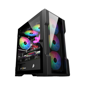 Кликни за увеличение Кутия за компютър геймърска 1stPlayer mATX TRILOBITE T3 Mesh Black 0