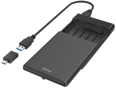 Кутия за твърд диск HAMA-200760 2.5", SSD, HDD, USB 3.2 GEN 1, SATA III, черна 0