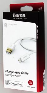 Кликни за увеличение Ligthtning дата кабел USB за Apple iPhone бял 1,5м 0