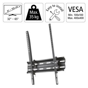 Метална стойка черна TV TILT 165cm 65" 400x400 1 звезда 0