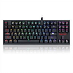 Кликни за увеличение RGB безжична/USB Type-C механична геймърска клавиатура Redragon Knight K598KNS-BK brown switches 0