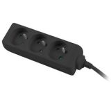 Разклонител 3-ка 1.5m - Lanberg power strip, french quality-grade, черен 0
