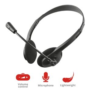 Кликни за увеличение Слушалки TRUST Primo Headset 21665 0