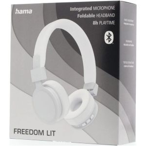 Кликни за увеличение Слушалки с микрофон HAMA Freedom Lit Bluetooth On-Ear White 0