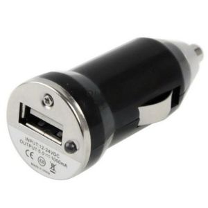 Кликни за увеличение Зарядно устройство за кола USB 12V/24/1A Black 0